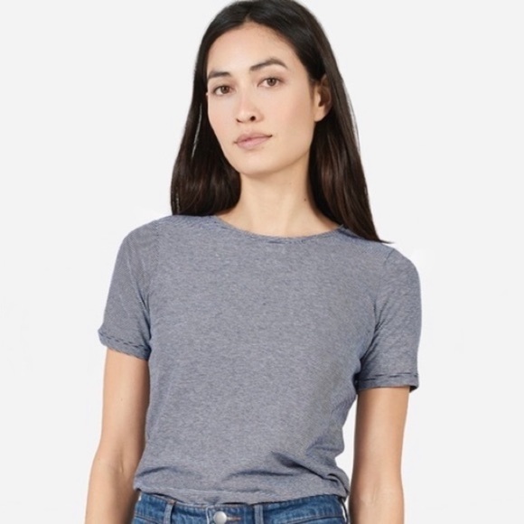 Everlane Tops - Everlane The Cotton Crew Short Sleeve Tee Striped